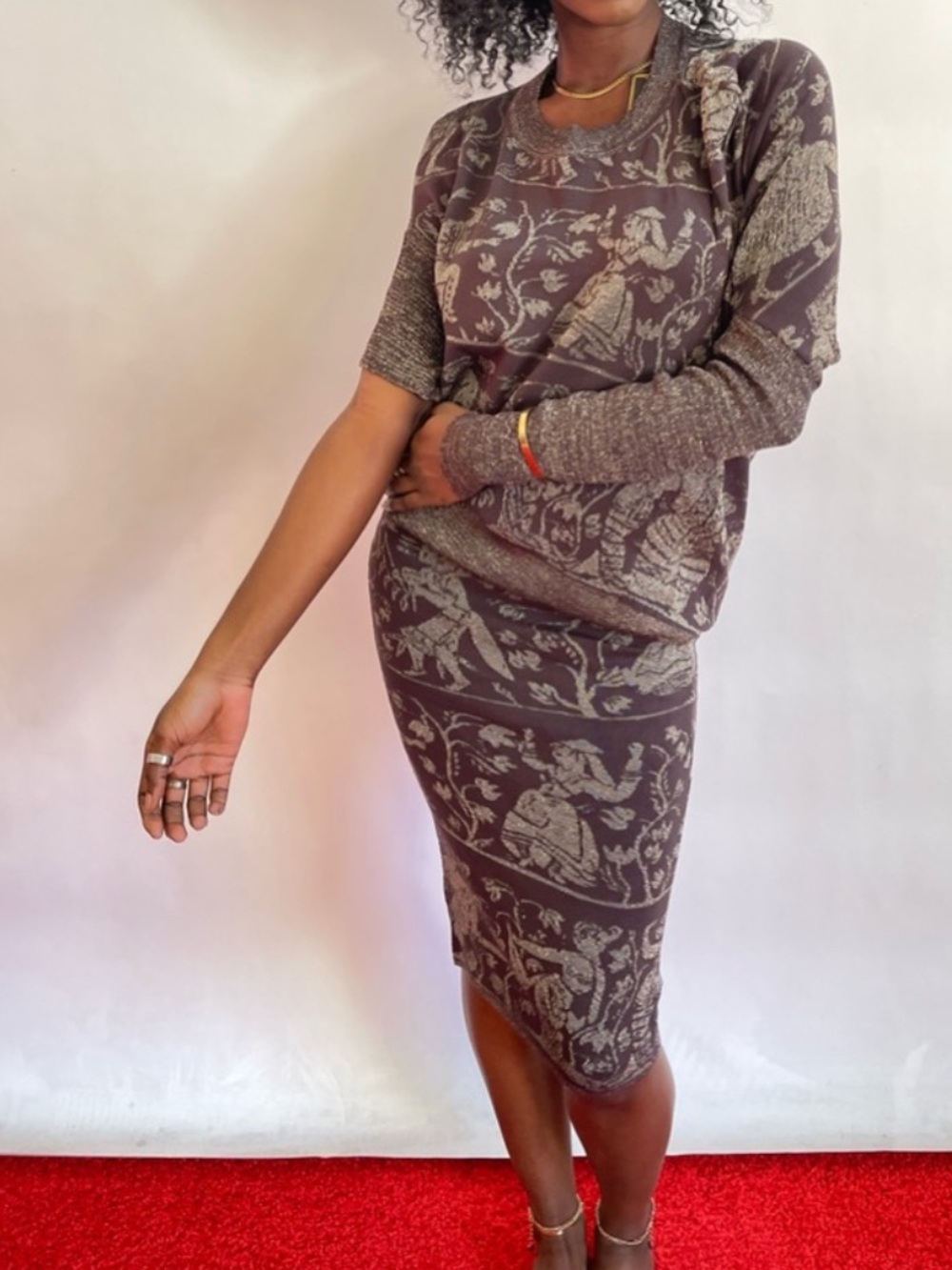 Vivienne Westwood AW15 SET ANGLOMANIA TRIBLE DANCE TUBE SKIRT+JUMPER NWT S/M